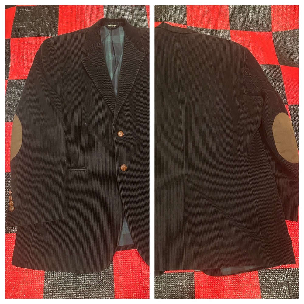Lauren Ralph Lauren Sport Coat Jacket Men's 40R Tan Corduroy Elbow Patch EUC